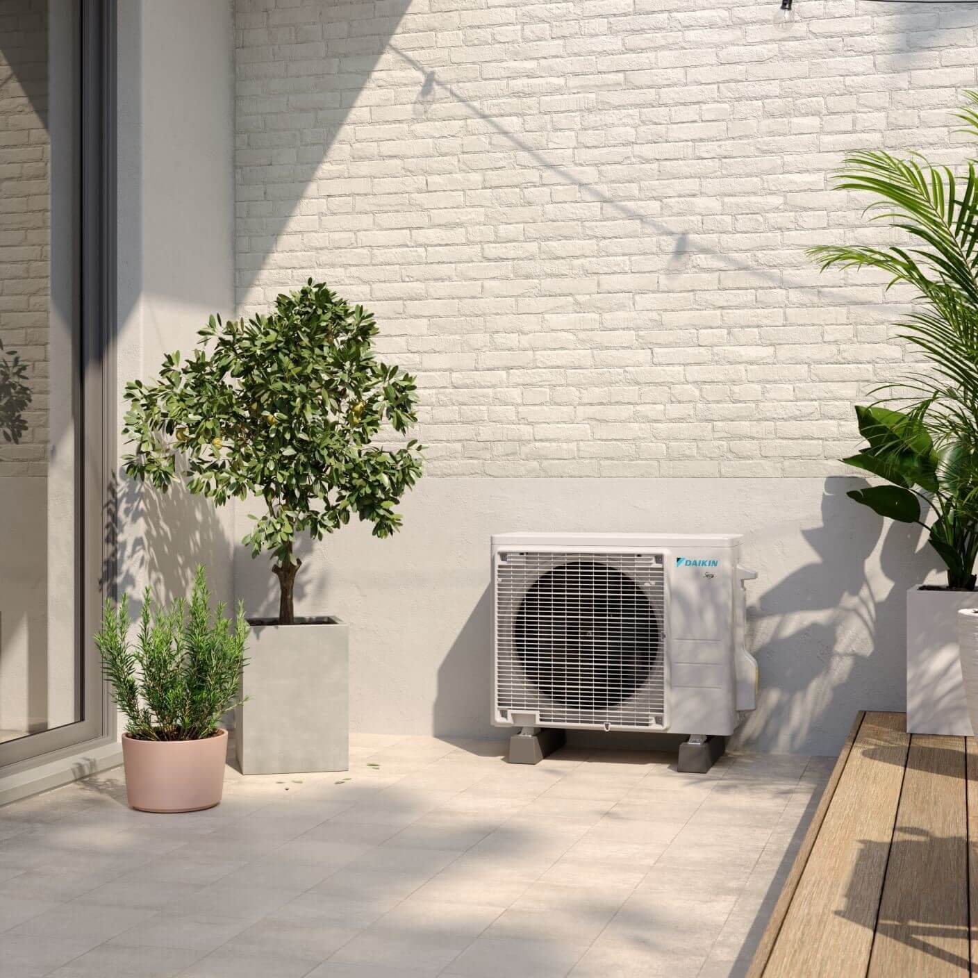 pompa ciepła daikin - montaż na zewnątrz jednostki zewnętrznej